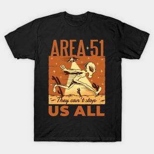 Area 51 Funny Alien Graphic Design T-Shirt